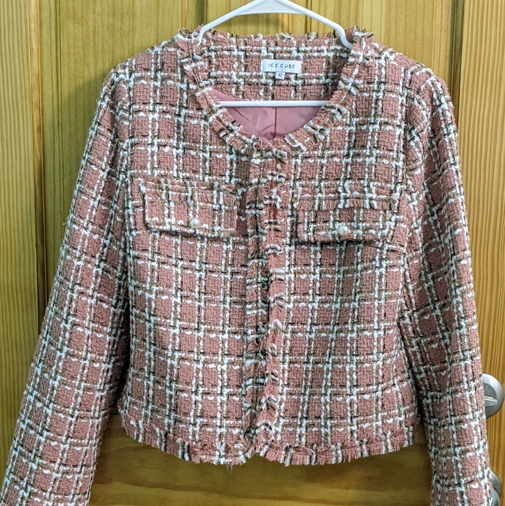 Pink Tweed Jacket- Ice Cube Size 8-10